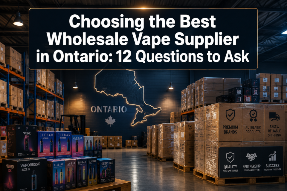 Choosing the Best Wholesale Vape Supplier in Ontario: 12 Questions to Ask