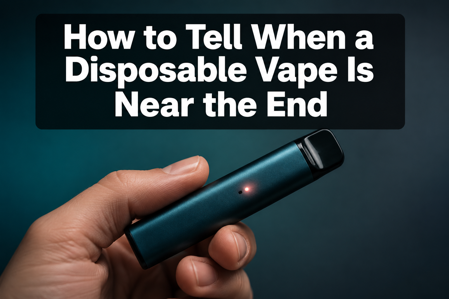 How to Tell When a Disposable Vape Is Near the End