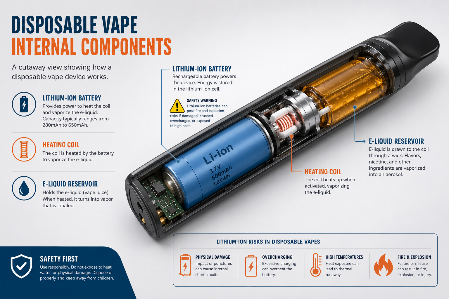 What Makes Lithium-Ion Batteries in Disposable Vapes Risky?
