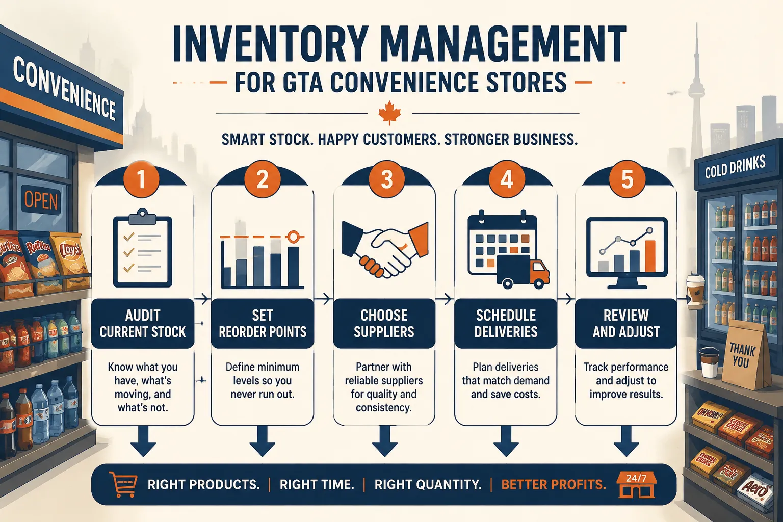How to Manage Inventory for a Small Convenience Store in the GTA
